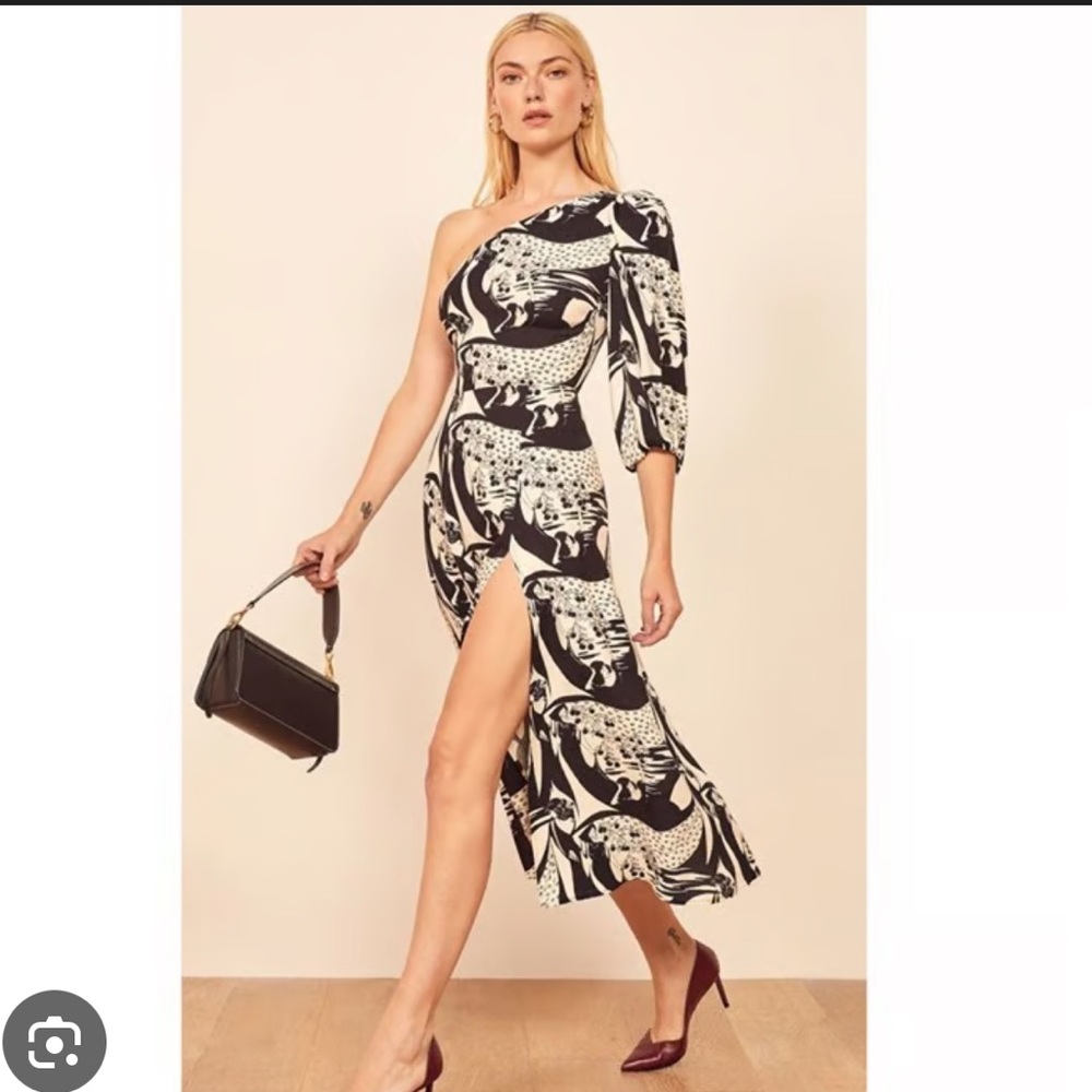 Reformation Monochrome Patterned Dress